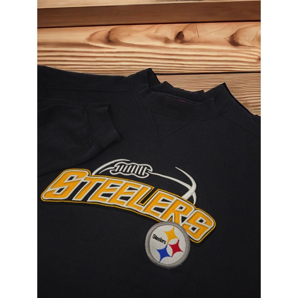 Reebok VTG NFL Pittsburgh Steelers Football Crewneck Sweatshirt Size‎ Medium Y2K